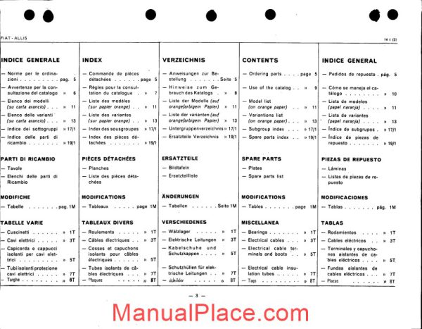 fiat allis fd14c parts catalog 050101 page 3