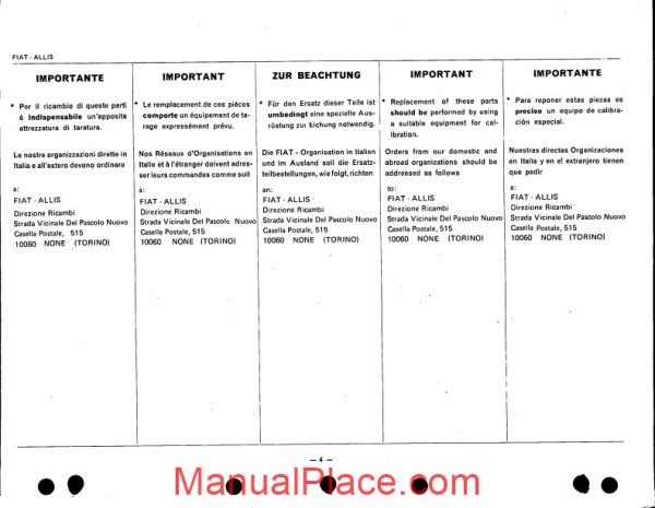 fiat allis fd14c parts catalog 050101 page 4