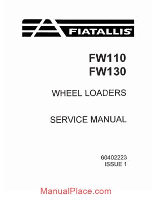 fiat allis fw 110 130 service manual page 1