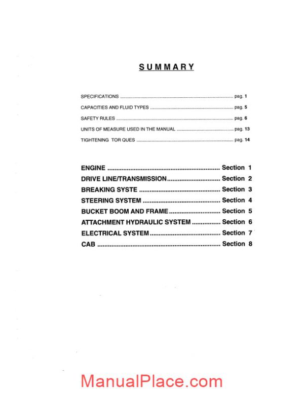 fiat allis fw 110 130 service manual page 4