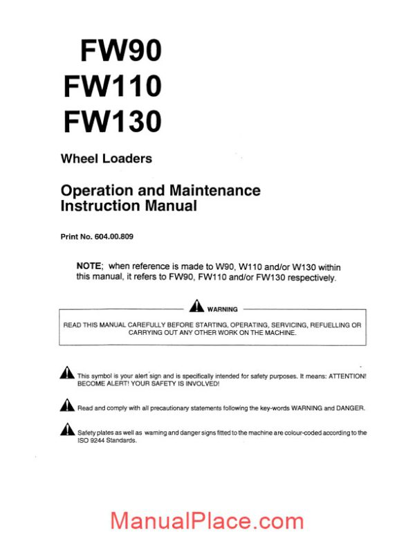 fiat allis fw90 fw110 fw130 operator page 3