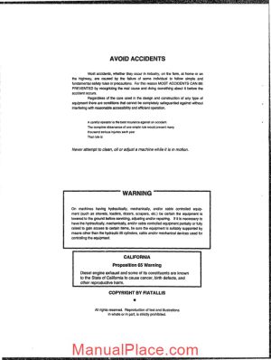 fiat allis fx250 excavator parts catalog page 1