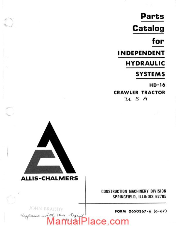 fiat allis hd16 independent hydraulic crawler tractor page 1