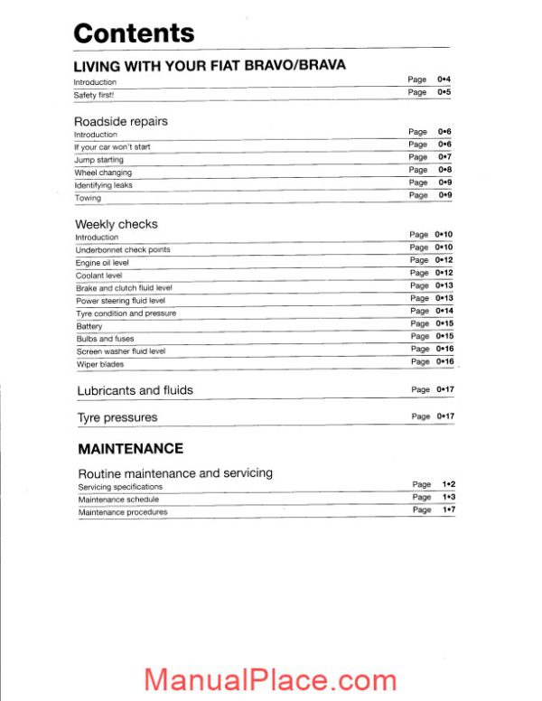 fiat bravo brava haynes repair manual page 3