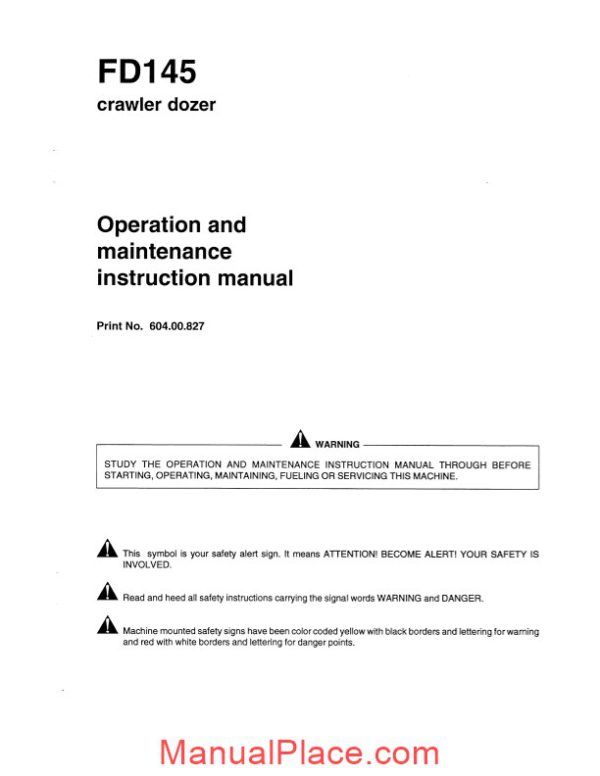 fiat fd145 om maint instr manual page 2