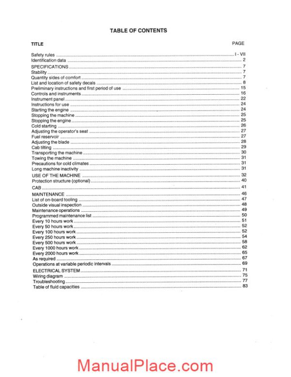 fiat fd145 om maint instr manual page 3