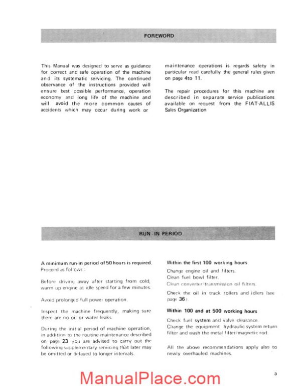 fiat fl14b om maint instr manual page 4