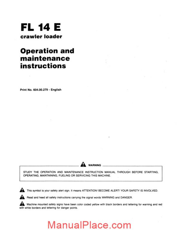 fiat fl14e om maint instr manual page 3