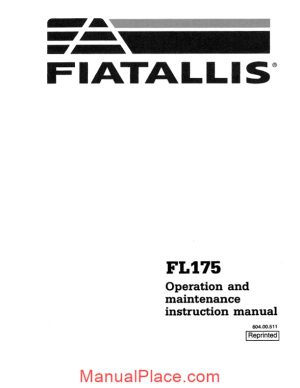 fiat fl175 om maint instr manual page 1