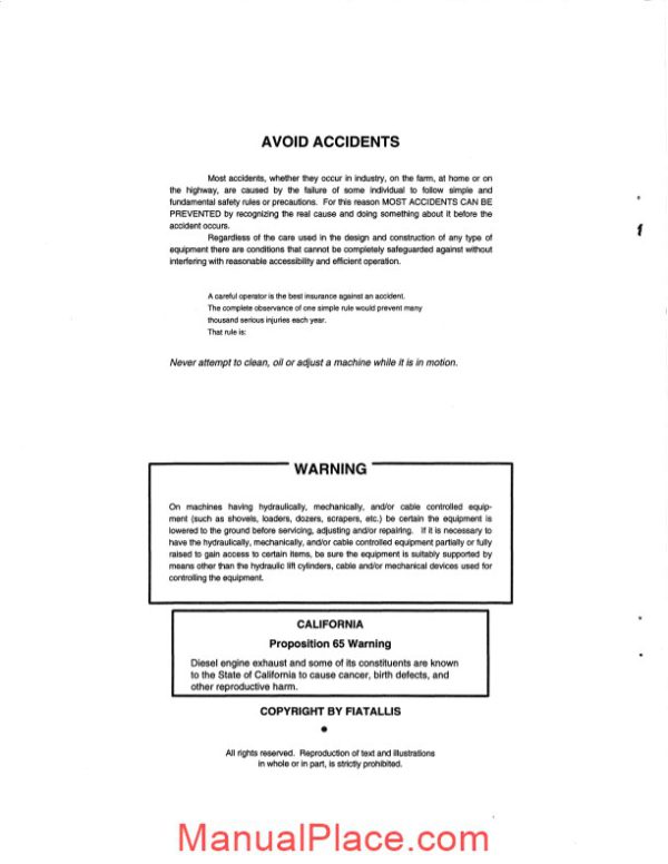 fiat fl175 om maint instr manual page 2