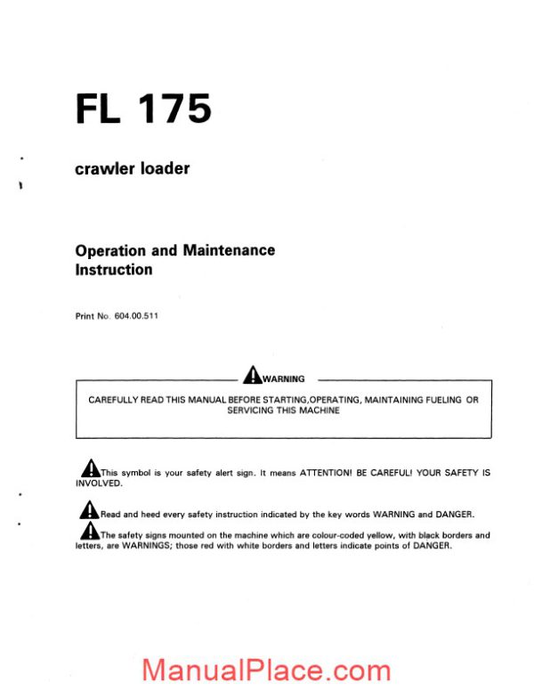 fiat fl175 om maint instr manual page 3