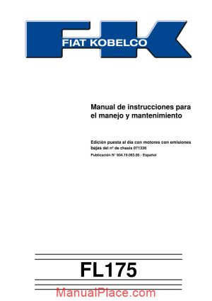 fiat kobelco fl175 instruction manual page 1