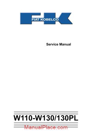 fiat kobelco w110 w130 130pl service manual page 1