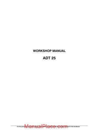 fiat kobelko adt25 shop manual page 1