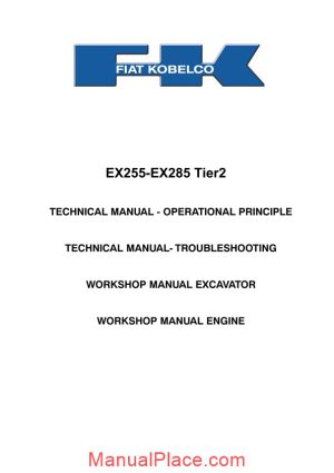 fiat kobelko ex255t shop manual page 1