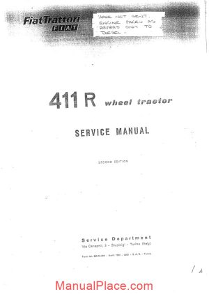 fiat tractors 411r service manual page 1