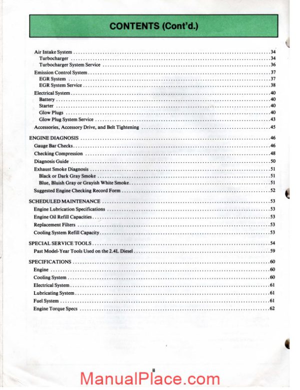 ford 2 4l diesel engine parts and service division training page 4