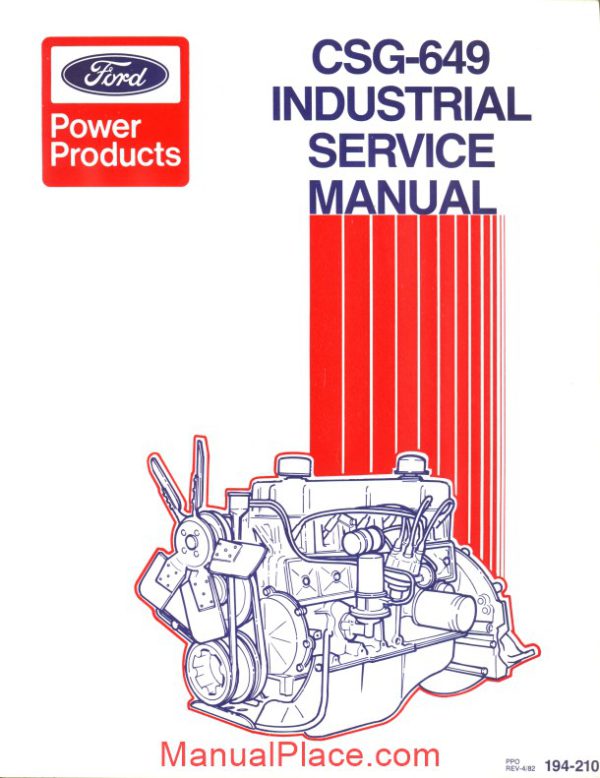 ford 300cid 6cylinder industrial service manual page 1