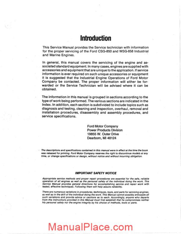 ford 302 351cid industrial marine engine service manual page 2