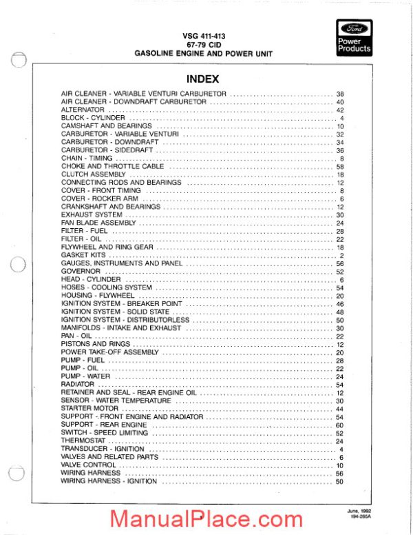 ford 311 413 engine parts service manual page 4