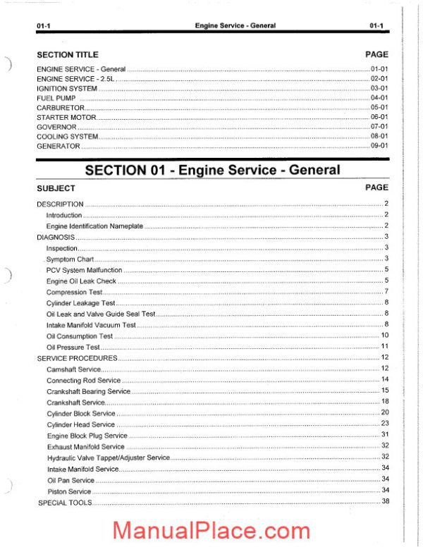 ford 425 lrg engine service manual page 3