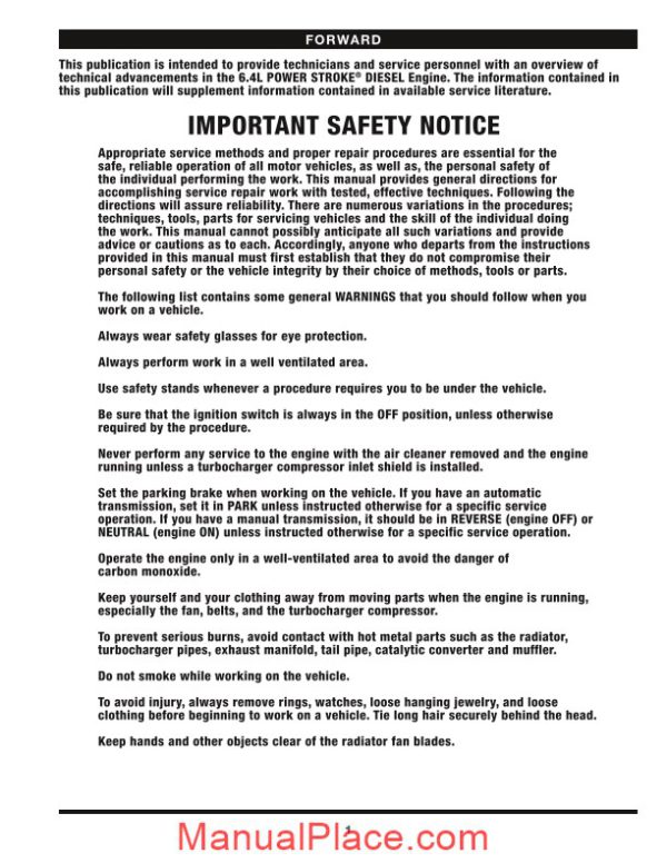 ford 6 4l power stroke diesel 2008 service manual page 2