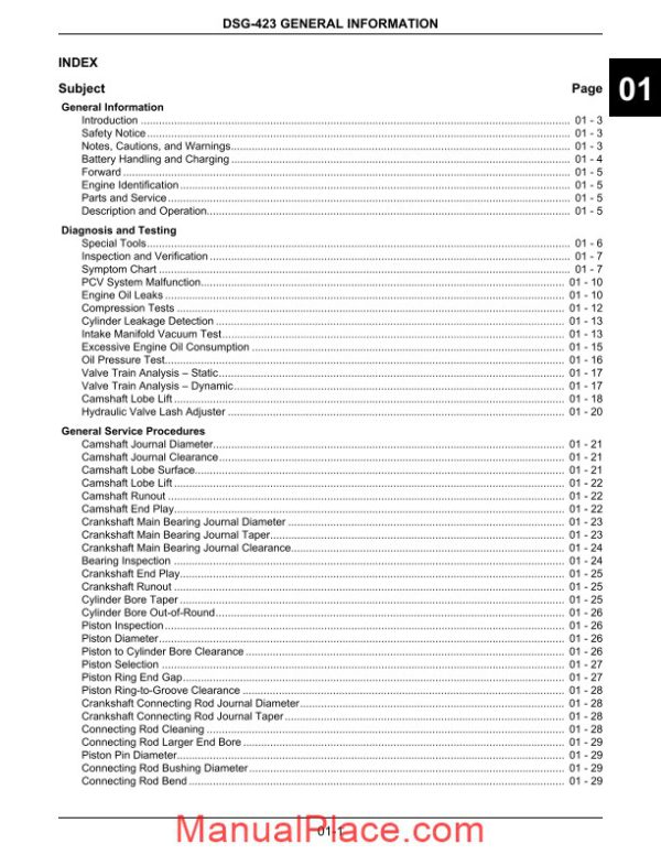 ford dsg 423 2 3l industrial engine service manual 2007 page 4