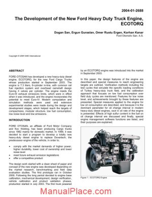 ford heavy duty truck engine page 1