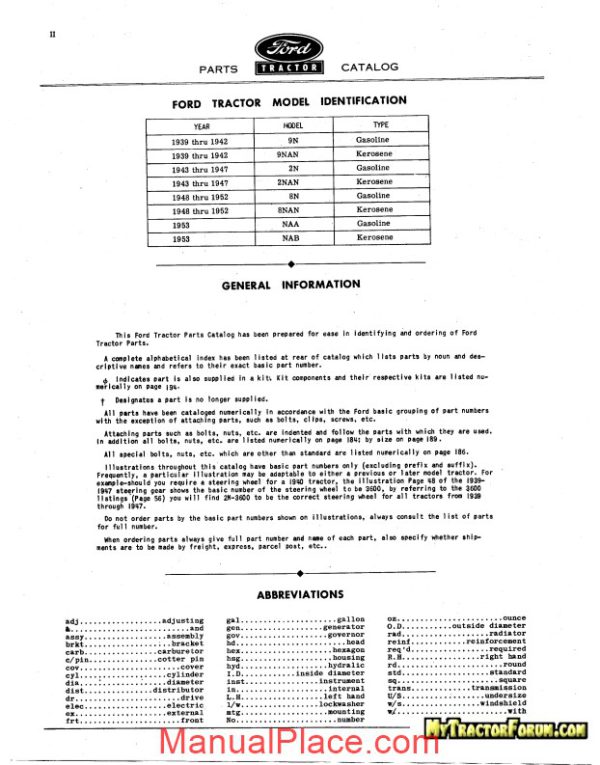 ford master tractor parts manual 9n 2n 8n naa page 3