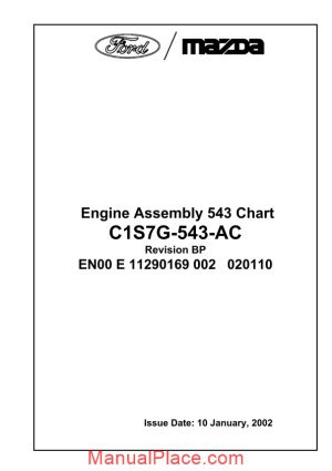 ford mazda 2002 engine duratec he assembly manual page 1