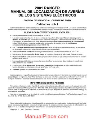 ford ranger 2001 electrical troubleshooting page 1