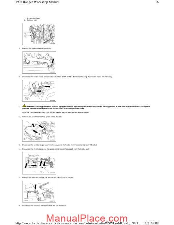 ford ranger intake manifold 1998 workshop manual page 2