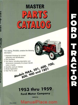 ford tractor 600 800 parts manual page 1