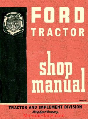 ford tractor 600 800 shop manual page 1