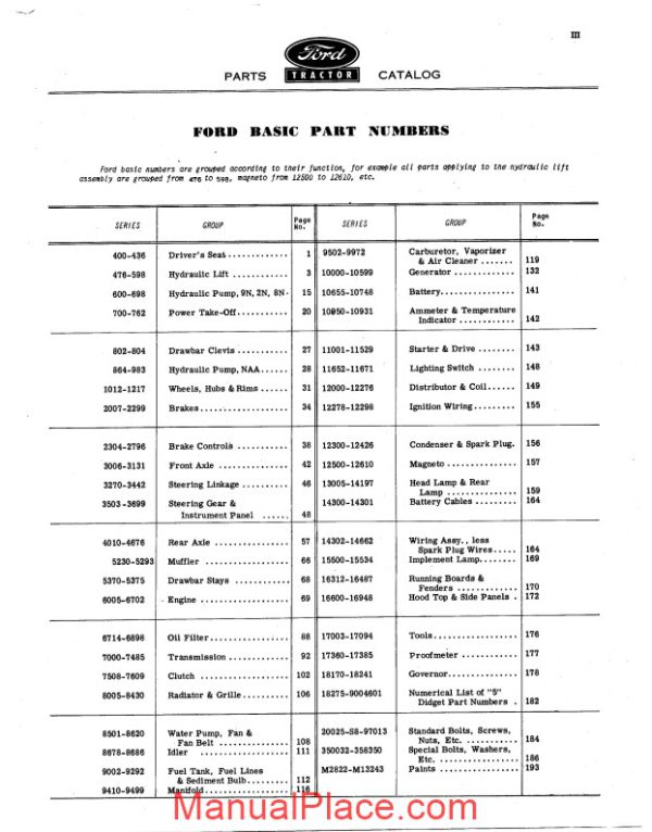 ford tractor 8n 2n 9n and naa master parts catalog page 4