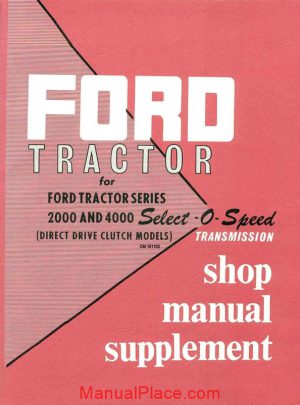 ford tractor series 2000 4000 shop manual page 1