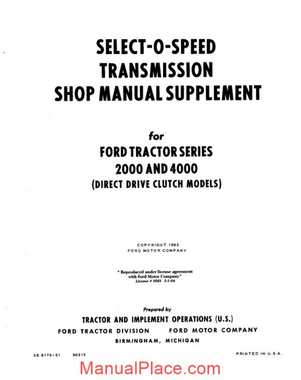 ford tractor series 2000 4000 shop manual page 2