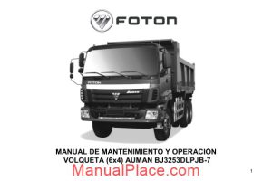 foton track volqueta auman 6x4 parts manual page 1