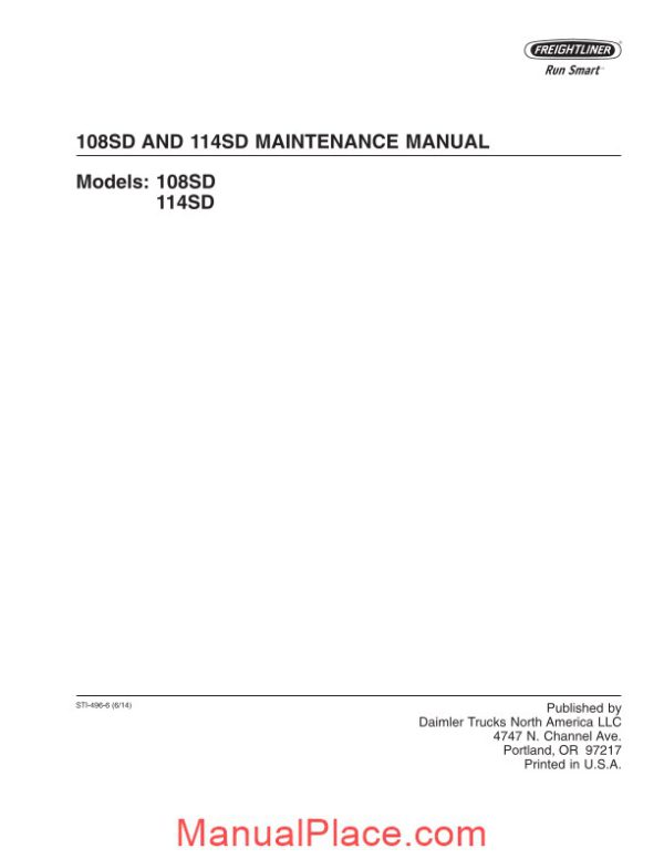 freightliner 108sd and 114sd maintenance manual 20f17202 page 2