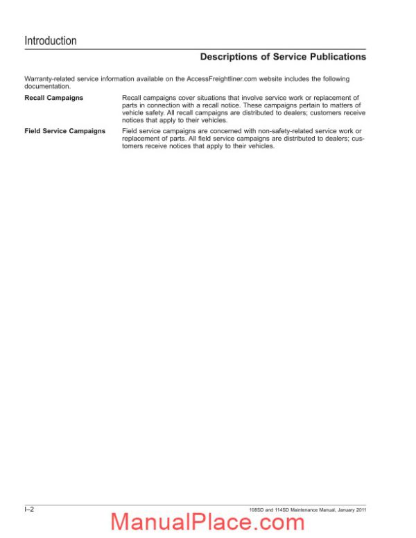 freightliner 108sd and 114sd maintenance manual page 4