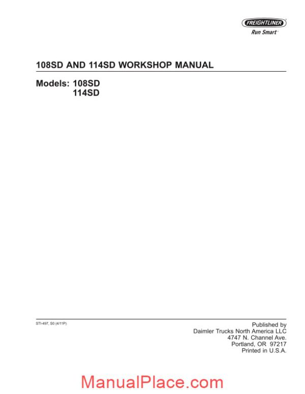freightliner 108sd and 114sd workshop manual page 1