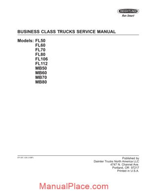 freightliner business class trucks service manual page 1