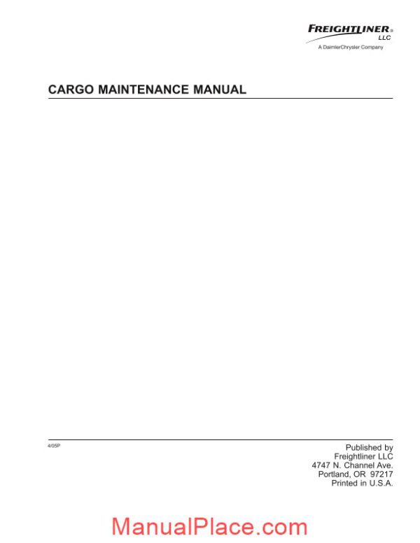 freightliner cargo maintenance manual 20f17221 page 2