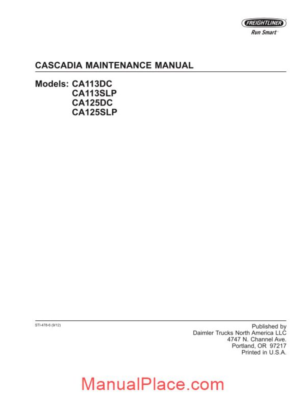 freightliner cascadia maintenance manual page 2
