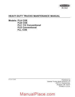 freightliner heavy duty trucks maintenance manual 20f17218 page 1