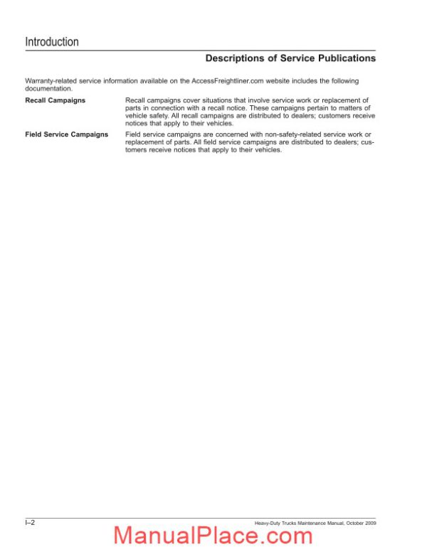 freightliner heavy duty trucks maintenance manual 20f17218 page 4
