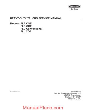 freightliner heavy duty trucks service manual page 1