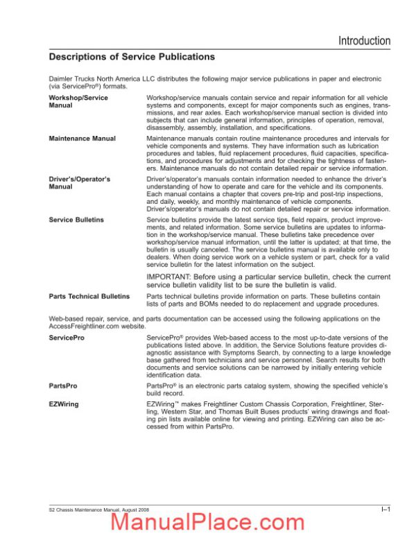 freightliner s2 chassis maintenance manual 20f17479 page 3