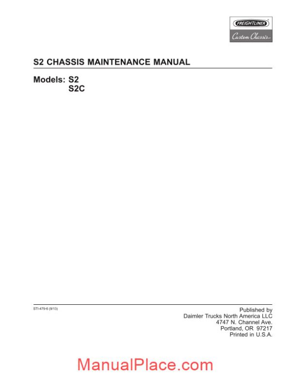 freightliner s2 chassis maintenance manual page 2