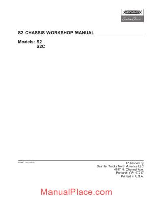 freightliner s2 chassis workshop manual page 1